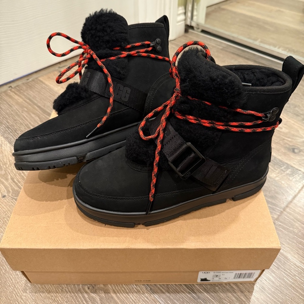 UGG Classic Weather Hiker Boots Black & Red